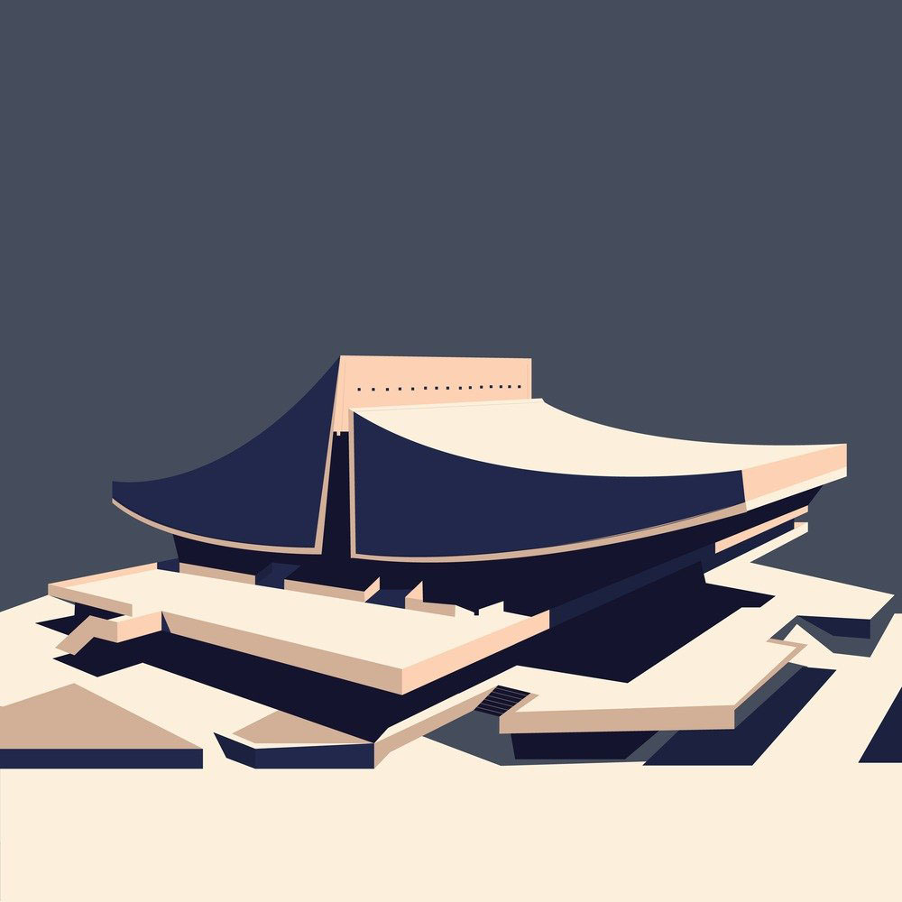 簡(jiǎn)約建筑插畫